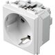 Priza modulara 2P+E TEM, alb mat, 2M, 16A, Modul, VM10MW