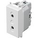 Priza modulara 2P TEM, alb mat, 1M, Modul