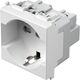 Priza modulara 2P+E TEM, alb mat, 2M, 16A, Modul, schuko/italia, VM31MW