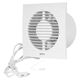 Ventilator axial, pentru tubulatura, cu cablu si intrerupator, 120mm, alb, EE, Europlast, IP44, EE120WP