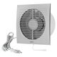 Ventilator axial, pentru tubulatura, cu cablu si intrerupator, 150mm, argintiu, EE, Europlast, IP44, EE150WPS