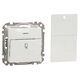 Mecanism intrerupator cu cartela Schneider, incastrat, alb, Sedna Design, SDD111121