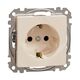 Mecanism priza 2P+E Schneider, cu obturatoare, incastrat, bej, Sedna Design, SDD112022
