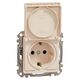 Mecanism priza 2P+E Schneider, cu obturatoare si capac, incastrat, bej, Sedna Design, SDD112024