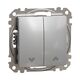Intrerupator modular pentru jaluzele cu revenire Schneider, aluminiu, Sedna Design, SDD113114