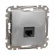 Mecanism priza RJ45 UTP cat.6, incastrat, aluminiu, Sedna Design, Schneider, SDD113461