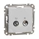 Mecanism priza TV-R  Schneider, intermediara, incastrat, 10dB, aluminiu, Sedna Design, SDD113478R