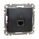 Mecanism priza RJ45 UTP cat.6A, incastrat, antracit, Sedna Design, Schneider, SDD114466