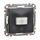 Mecanism intrerupator cu senzor Schneider, detector de miscare 160gr, incastrat, antracit, Sedna Design, SDD114504