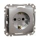 Mecanism priza 2P+E Schneider, incastrat, aluminiu patinat, Sedna Design, SDD170021