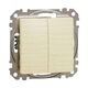 Mecanism intrerupator dublu 10A Schneider, incastrat, mesteacan, IP20, Sedna Design, SDD180118