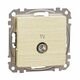 Mecanism priza TV Schneider, intermediara, incastrat, 10dB, mesteacan, Sedna Design, SDD180478