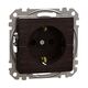 Mecanism priza 2P+E Schneider, incastrat, wenge, Sedna Design, SDD181021