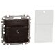 Mecanism intrerupator cu cartela Schneider, incastrat, wenge, Sedna Design, SDD181121