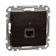 Mecanism priza RJ45 UTP cat.6, incastrat, wenge, Sedna Design, Schneider, SDD181461