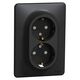 Priza 2P+E Schneider, dubla, incastrat, antracit, Sedna Design, SDD314221