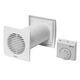 Recuperator de caldura compact, 125mm, cu termostat, 10W, Europlast, SPKT125