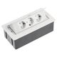 Multipriza 3 posturi GTV, 3x2P+E, rabatabila, alb, 16A, AE-PBSC3GS-10N