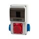 Tablou organizare santier trifazic/monofazic, 6 module, IP44, 230/415VAC, 16A/32A, F-ELEKTRO, 74180.39