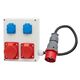 Tablou organizare santier trifazic/monofazic echipat cu stecher 5x16A si cablu 1.5ml, IP44, 230/415VAC, 16A, F-ELEKTRO, F3.0104