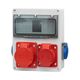 Tablou organizare santier trifazic/monofazic, 8 module, IP44, 230/415VAC, 16A/32A, F-ELEKTRO, F3.0120