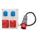 Tablou organizare santier trifazic/monofazic echipat cu stecher 5x32A si cablu 1.5ml, IP44, 230/415VAC, 16A/32A, F-ELEKTRO, F3.0389