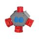 Priza/stecher combinat trifazic/schuko F-ELEKTRO, IP44, mobil, 3P+N+E;schuko, 16A, Polybox, F3.0597