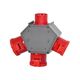 Priza/stecher combinat trifazic/trifazic F-ELEKTRO, IP44, mobil, 3P+N+E, 16A/32A, Polybox, F3.0598