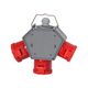 Priza combinata trifazica/trifazica F-ELEKTRO, IP44, mobil, 3P+N+E;schuko, 16A, Polybox, F3.0604