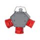 Priza combinata trifazica/trifazica F-ELEKTRO, IP44, mobil, 3P+N+E;schuko, 16A/32A, Polybox, F3.0607