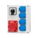 Tablou organizare santier trifazic/monofazic cu intrerupator L-P(32A), IP44, 230/415VAC, 16A/32A, F-ELEKTRO, F3.0785