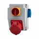 Tablou organizare santier trifazic/monofazic cu intrerupator de urgenta 0-1(32A), IP44, 230/415VAC, 16A/32A, F-ELEKTRO, F3.1888