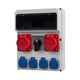 Tablou organizare santier trifazic/monofazic, 13 module, IP44, 230/415VAC, 16A/32A, F-ELEKTRO, 74183.137