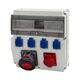 Tablou organizare santier trifazic/monofazic, 15 module, IP44, 230/415VAC, 16A/32A/63A, F-ELEKTRO, F3.2880