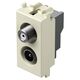 Priza modulara TV-SAT TEM, fildes, 1M, Modul