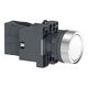 Buton comanda Schneider, cu revenire si LED, 1ND, alb, XA2EW31B1