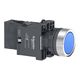Buton comanda Schneider, cu revenire si LED, 1ND, albastru, XA2EW36M1