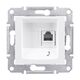 Mecanism priza telefon Sedna SDN4101121, RJ11, incastrata, alba