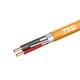 Cablu incendiu TED, 2 fire, 1x2x0.8mm cupru, PVC ignifug, tambur 500ml, 75Ohm/km, A0115393