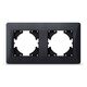 Rama decorativa aparataj unitar Videx, orizontala, 2 posturi, negru grafit, plastic
