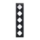 Rama decorativa aparataj unitar Videx, verticala, 5 posturi, negru grafit, plastic