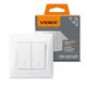 Intrerupator dublu cap scara Videx, incastrat, alb, IP20, VF-BNSW2P-W