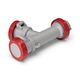Priza combinat trifazica/trifazica Scame, IP66, mobila, 3P+E, 16A, 600.2505-063