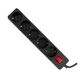 Prelungitor 5 posturi TED, 2P+E, 5 metri, negru, 16A, TED000842