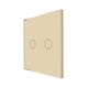 Panou intrerupator dublu TOUCH, sticla, auriu, Luxion