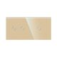 Panou intrerupator dublu+simplu TOUCH, sticla, auriu, Luxion