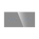 Panou intrerupator dublu+dublu TOUCH, sticla, gri, Luxion