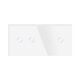 Panou intrerupator dublu+dublu TOUCH, sticla, alb, Luxion