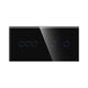 Panou intrerupator triplu+dublu TOUCH, sticla, negru, Luxion