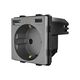 Modul priza Schuko +USB A/C, gri, Luxion